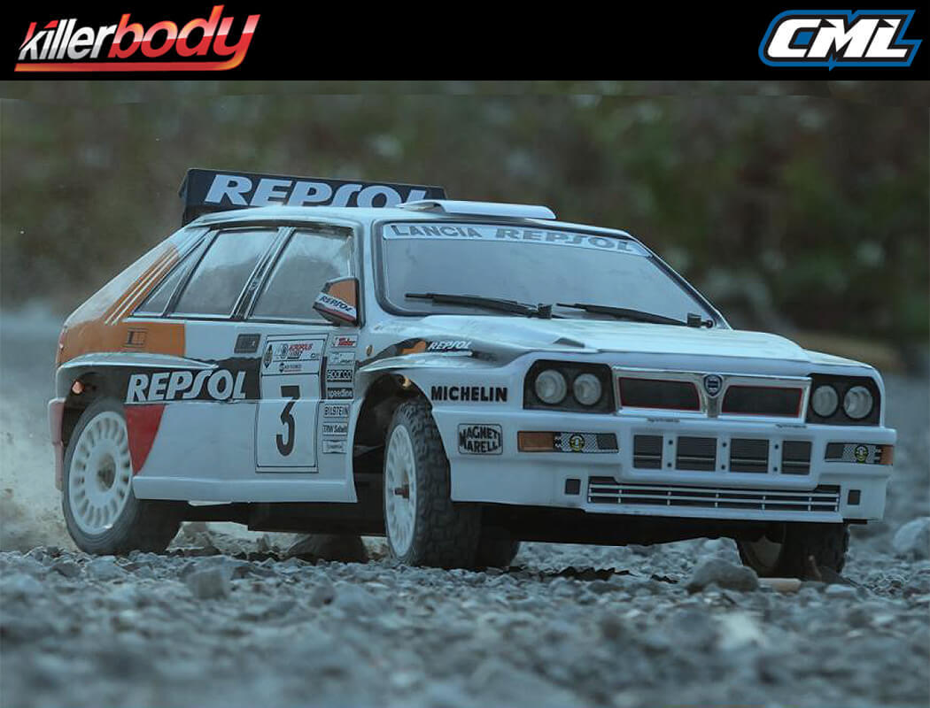 KILLERBODY RTR LANCIA DELTA REPSOL 1993 RALLY KIT ON VENUS CHASSIS - PRE ORDER ONLY - EXPECTED SHORTLY