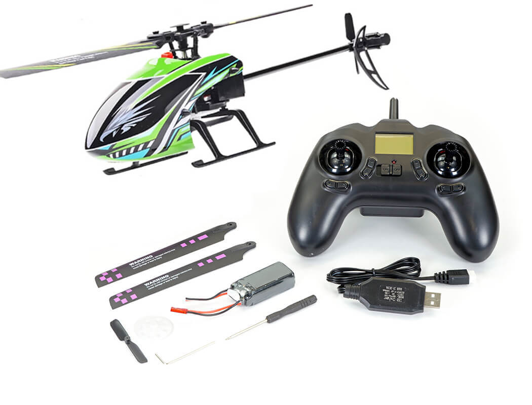 KOOTAI F03 4CH SINGLE BLADE FLYBARLESS HELICOPTER GREEN