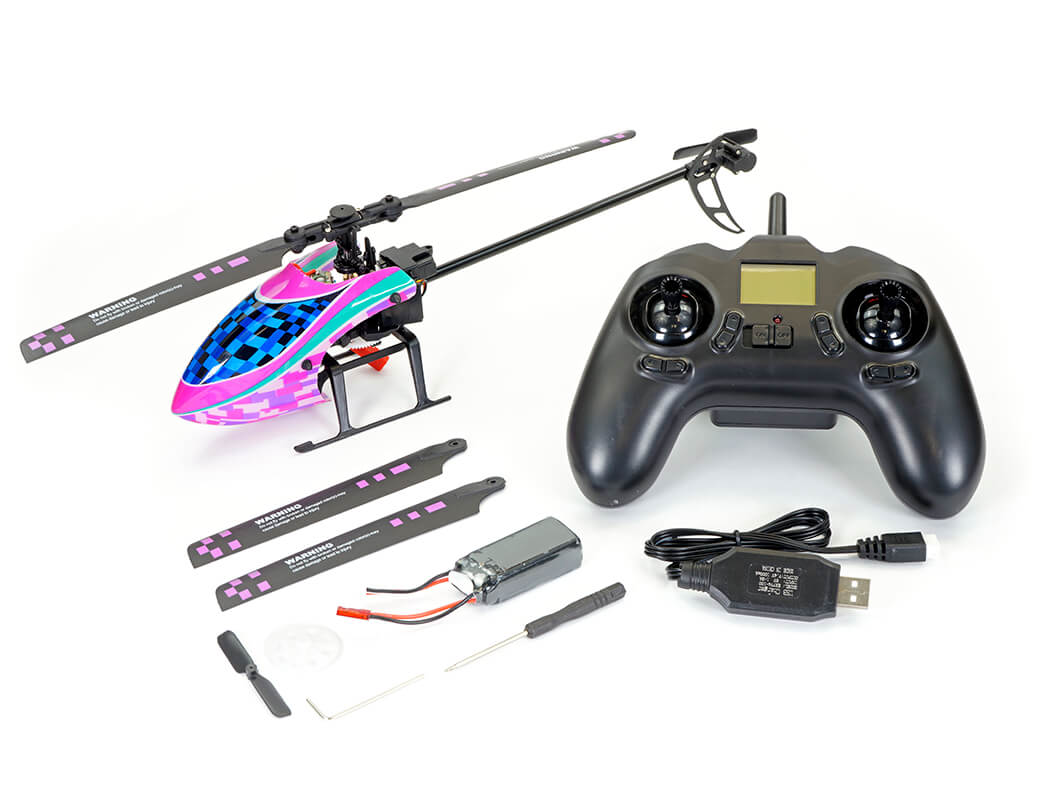 KOOTAI F03 4CH SINGLE BLADE FLYBARLESS HELICOPTER PURPLE/BLUE