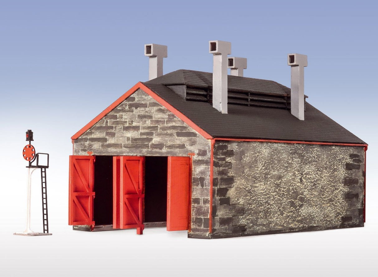 PECO LK-219 OO/HO/OO-9 Two Road Engine Shed Lasercut Kit