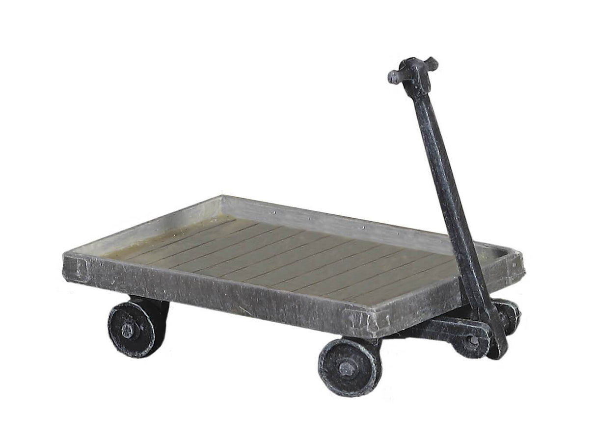 4 Wheel Platform Trolley (cast white metal)