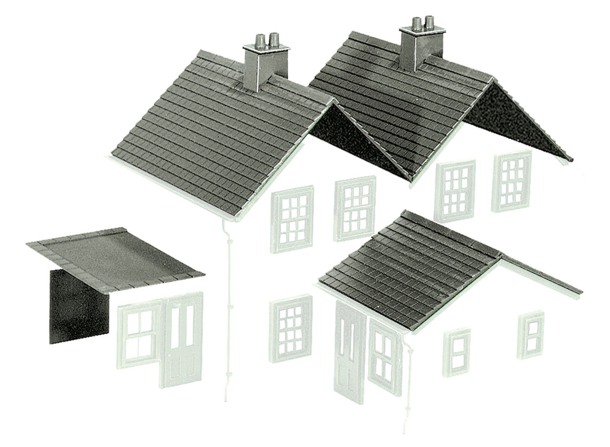 Kit 2 Slate Roofs Ridge Tiles Flat Roofs Chimneys etc.