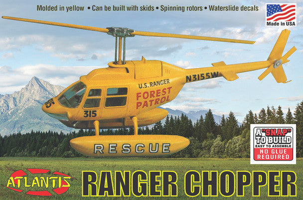 Atlantis 1/72 Forest Patrol Rescue Helicopter SNAP KIT AMCM1025
