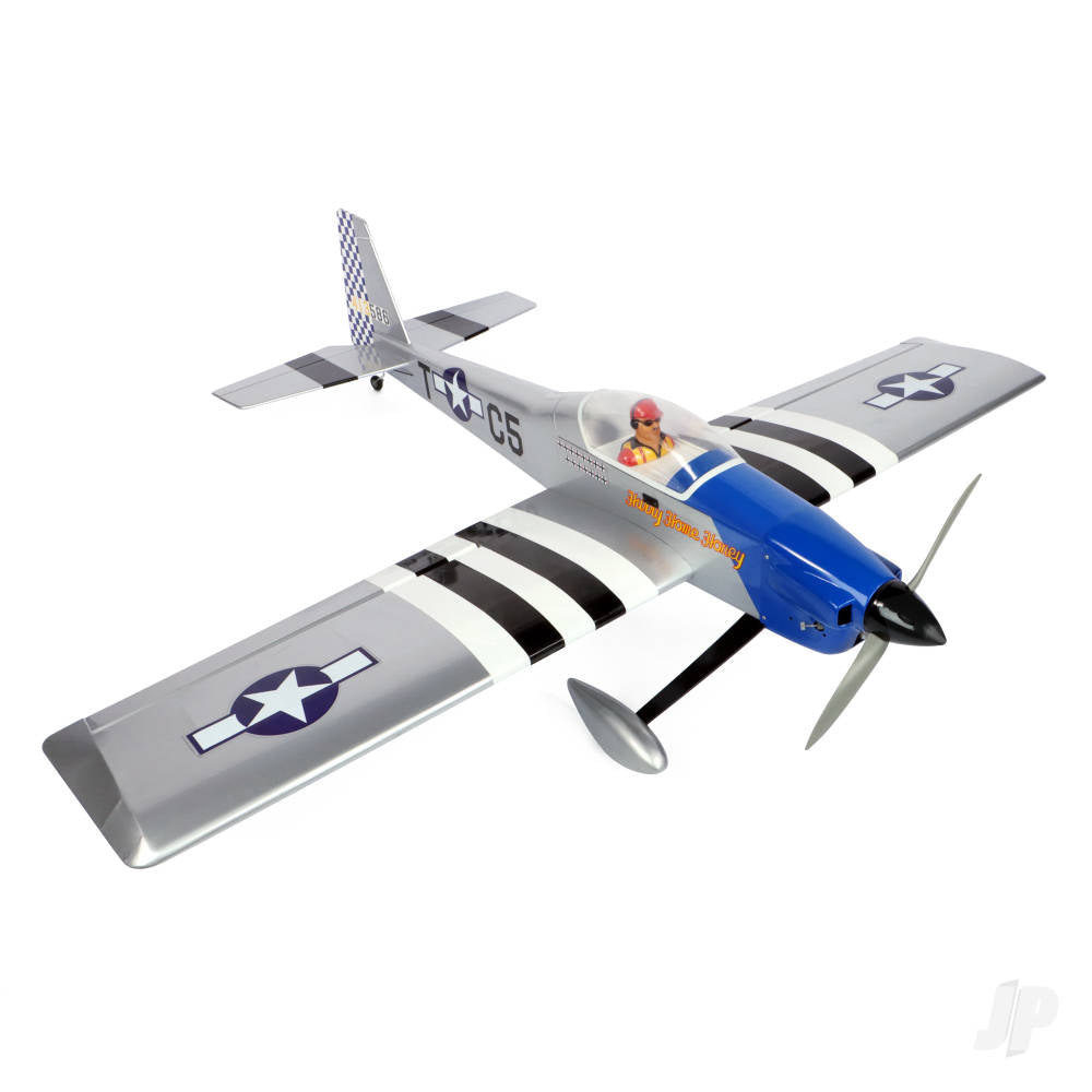 Max Thrust Pro-Built Balsa Ruckus Kit P51 - Can be finished for IC or Electric