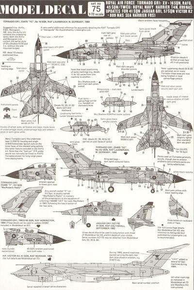 ModelDecal 1/72 Royal Air Force Set No.75
