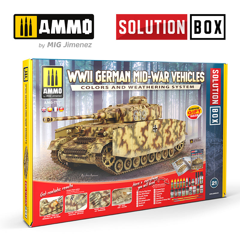 SOLUTION BOX 19 WWII GERMAN MID WAR VEHICLES
