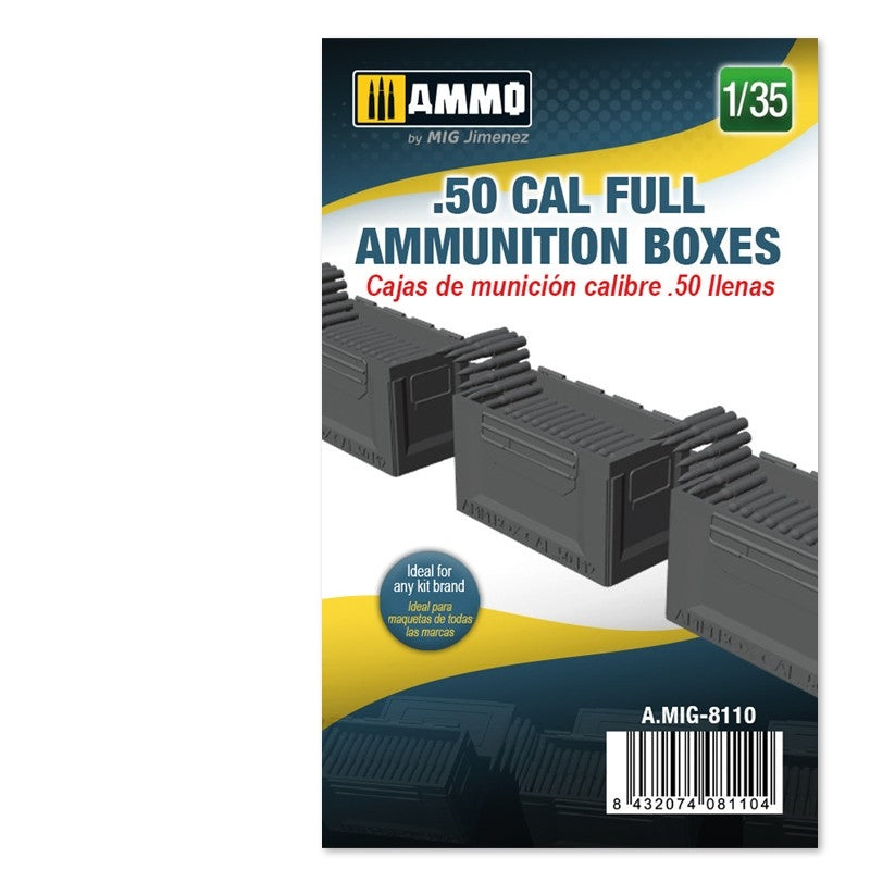 3D PRINTED .50 Cal Full Ammunition Boxes 1/35