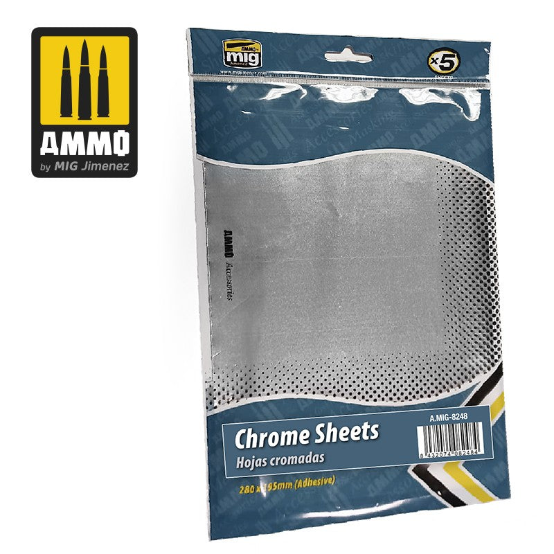 Self- adhesive chrome sheets 280X195MM