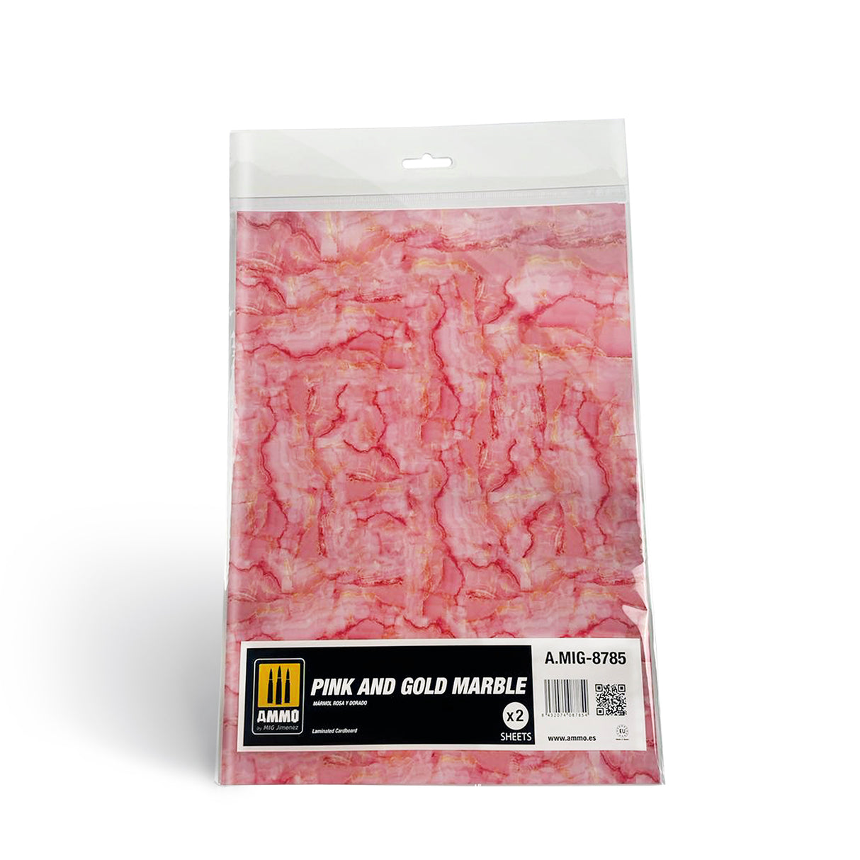 Pink and Gold Marble. Sheet of marble