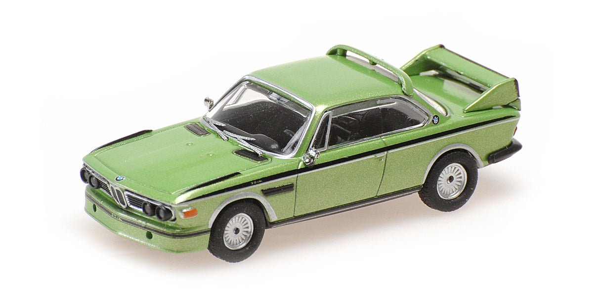 Minichamps Die Cast Collectables - 1:87 1973 BMW 3.0 CSL Green Metallic