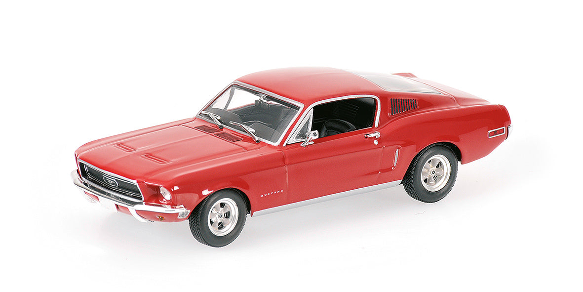Minichamps Die Cast Collectables - 1:87 1968 Ford Mustang Fastback 2+2 Red