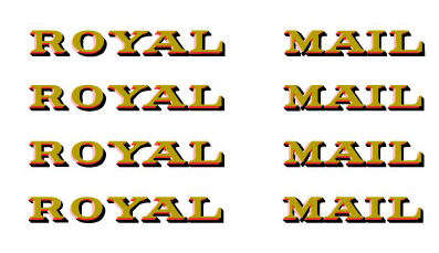ROYAL MAIL LETTERING AND NUMBERS