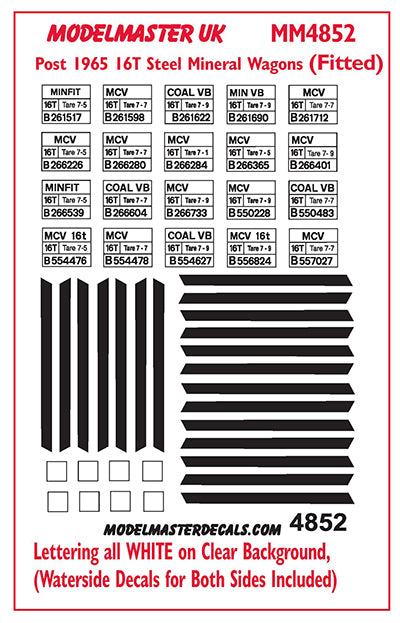 MM4852 16T Mineral Wagons vacuum brake fitted with end door