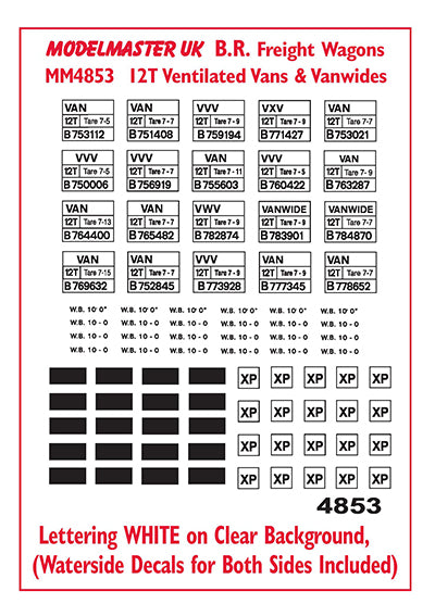 MM4853 12T Ventilated Vans & ‘Vanwides’ fitted.
