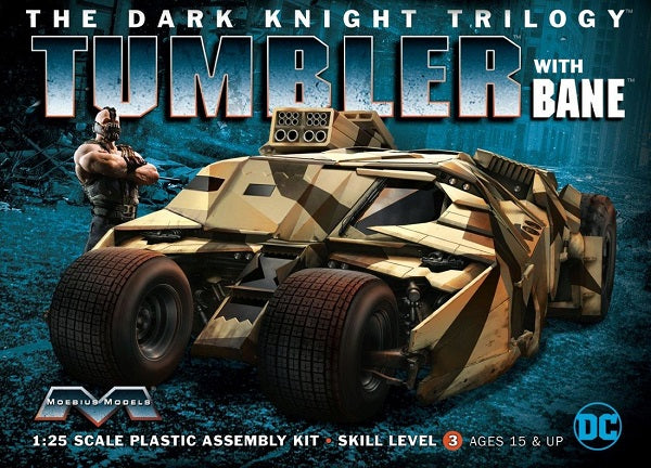 Moebius 1:25 Dark Knight Armored Tumbler Kit With Bane Figure MMK967