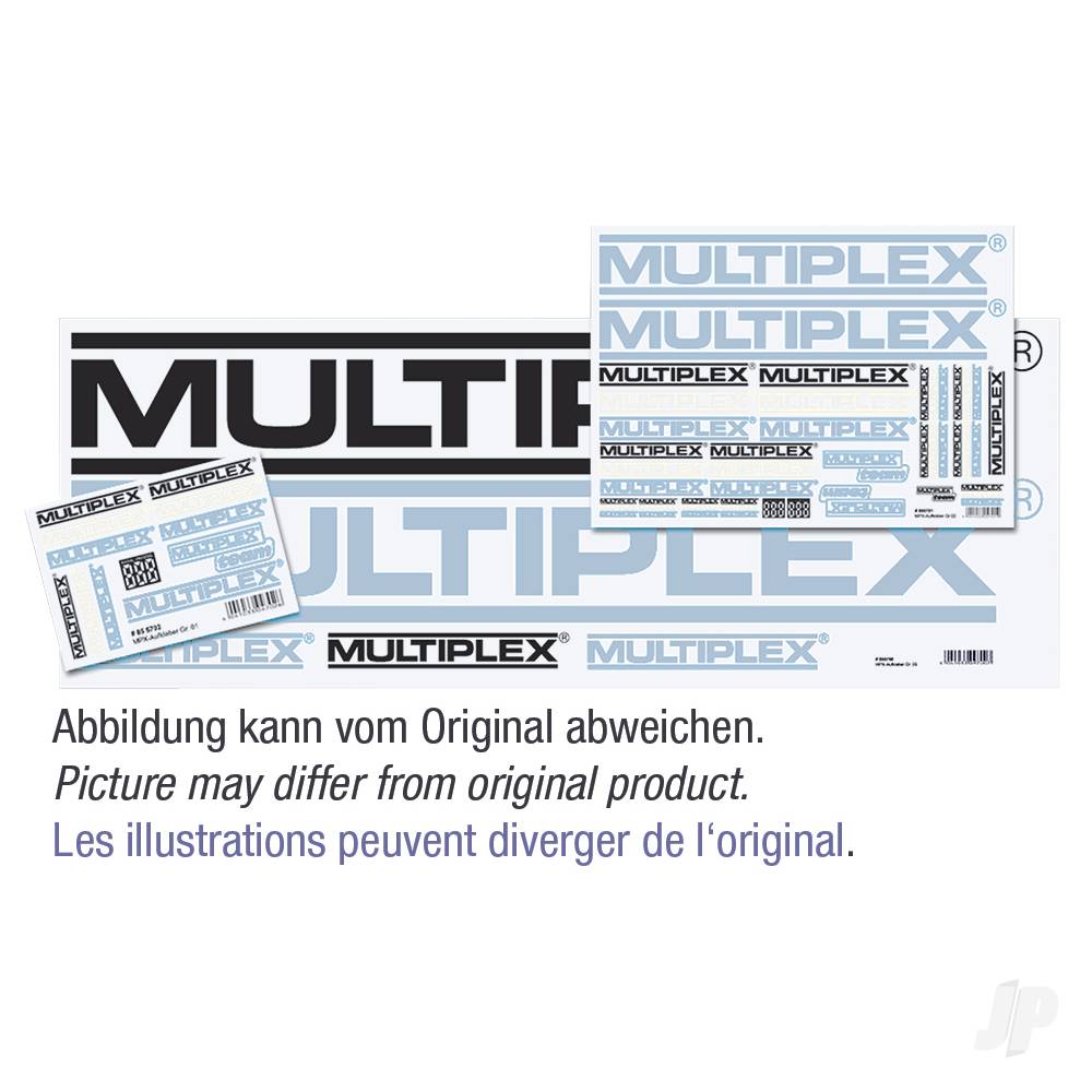 Sticker Set MULTIPLEX-Logo Black/White/Silver 1