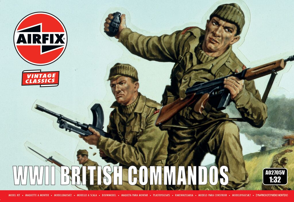 Airfix 1:32 British Commando Figures A02705V