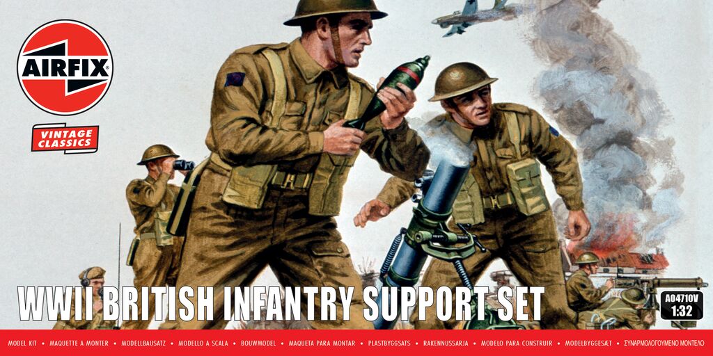 Airfix 1:32 British Infantry Support Figure Set A04710V