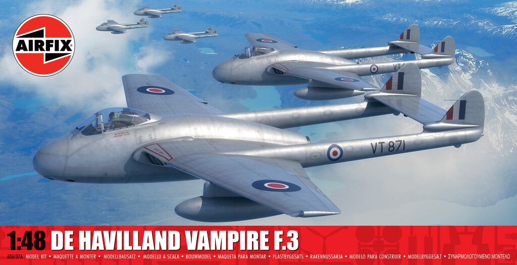 Airfix 1:48 De Havilland Vampire F.3 Kit A06107A