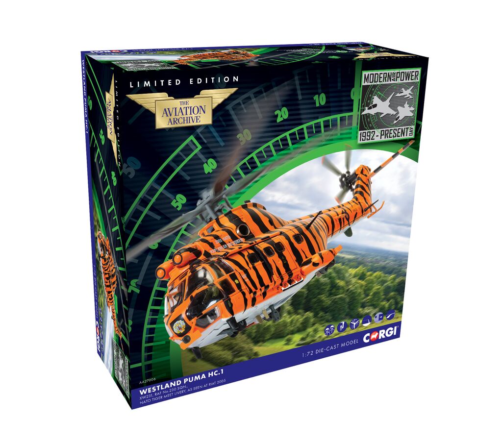 Corgi Westland Puma HC-1 - NATO Tiger Meet livery - RIAT 2005 1:72 AA27006