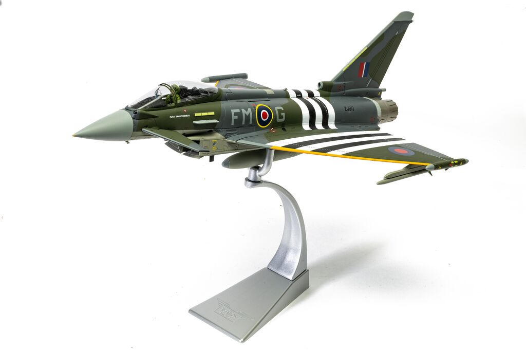 Corgi Eurofighter Typhoon FGR4 ZJ913 FM-G Moggy Flt Lt David Turbo Turnbull RAF No.29 Sqn Coningsby June 6th 2024 2024 D-Day Anniversary Display Scheme 1:48 AA29004