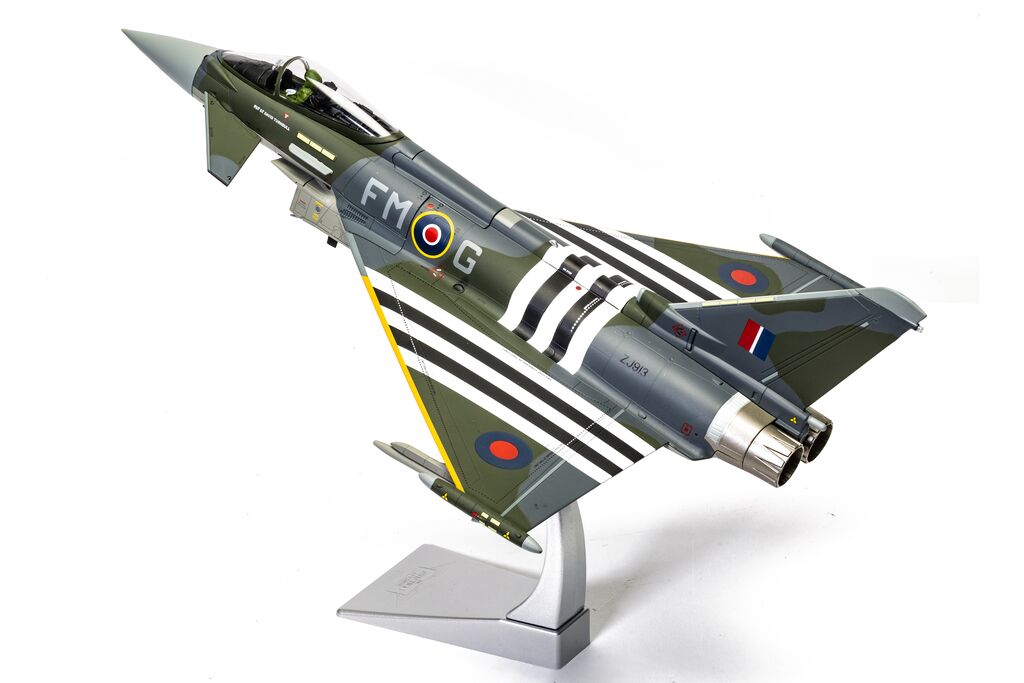 Corgi Eurofighter Typhoon FGR4 ZJ913 FM-G Moggy Flt Lt David Turbo Turnbull RAF No.29 Sqn Coningsby June 6th 2024 2024 D-Day Anniversary Display Scheme 1:48 AA29004