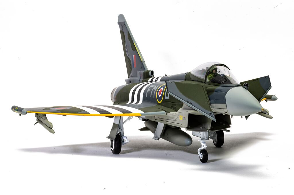 Corgi Eurofighter Typhoon FGR4 ZJ913 FM-G Moggy Flt Lt David Turbo Turnbull RAF No.29 Sqn Coningsby June 6th 2024 2024 D-Day Anniversary Display Scheme 1:48 AA29004