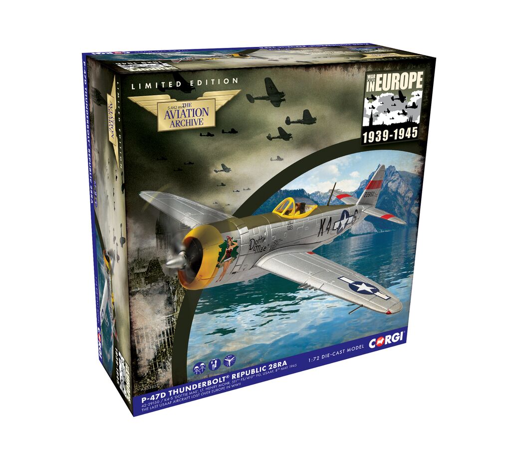 Corgi Republic P-47D Thunderbolt Dottie Mae 42-29150 / K4-S 410th FG 511th FS May 8th 1945 1:72 AA33827