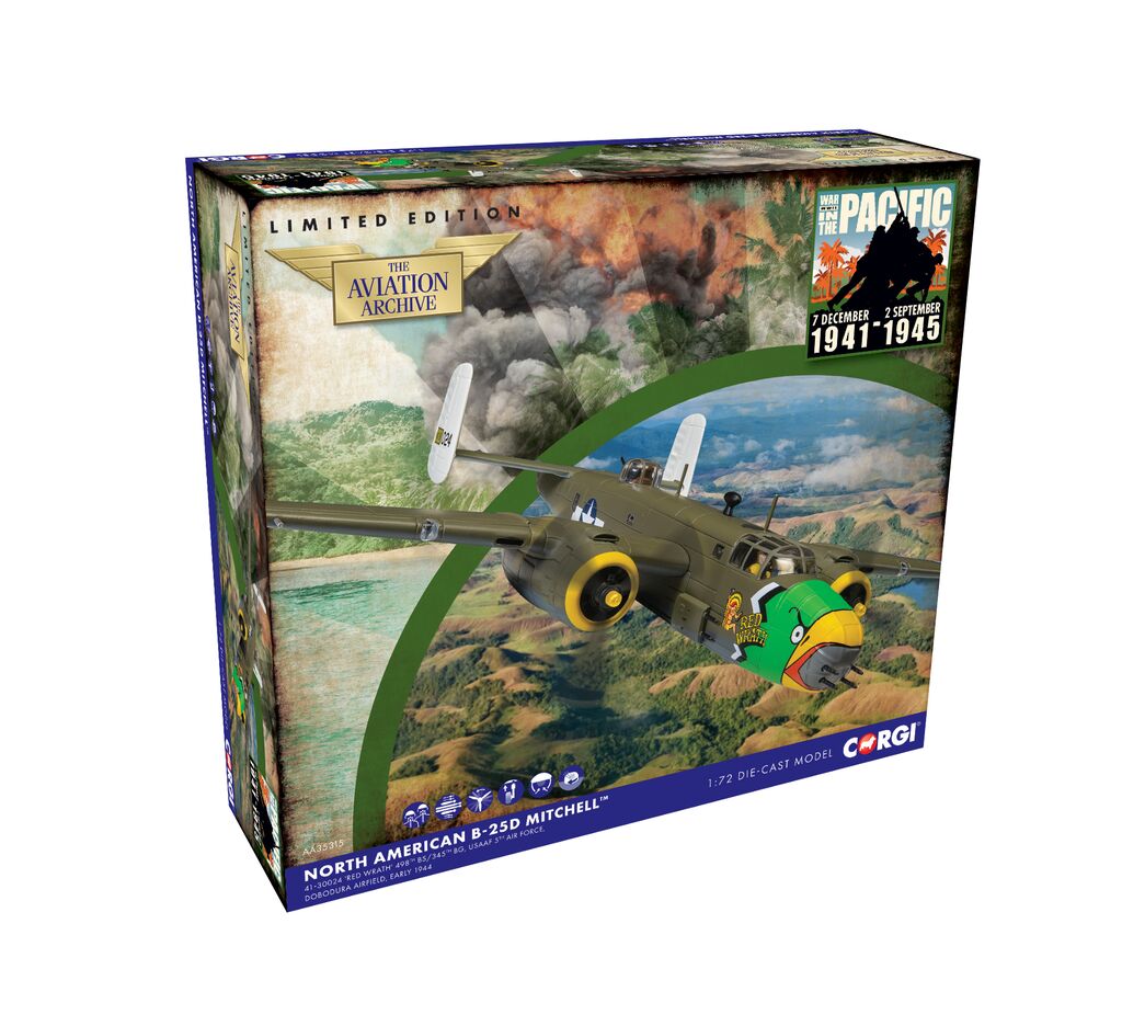 Corgi North American B-25D Mitchell Red Wrath 41-30024 345th BG 498th BS Port Moresby February 1944 1:72 AA35315