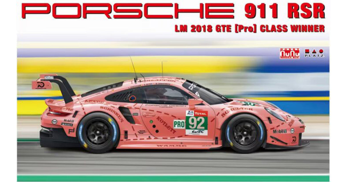 NuNu 1/24 Porsche 911 992 LM 18 Pink Pig kit