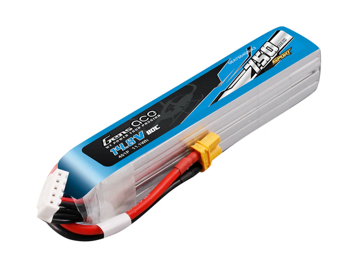 GENSACE Li-Po Sport 4S 14.8V 750mAh 80C with XT30
