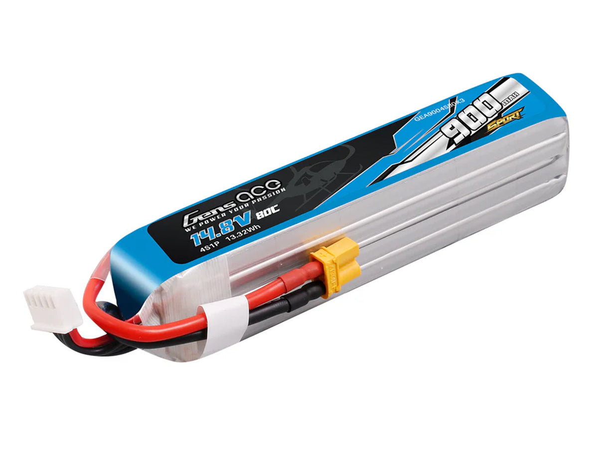 GENSACE Li-Po Sport 4S 14.8V 900mAh 80C with XT30