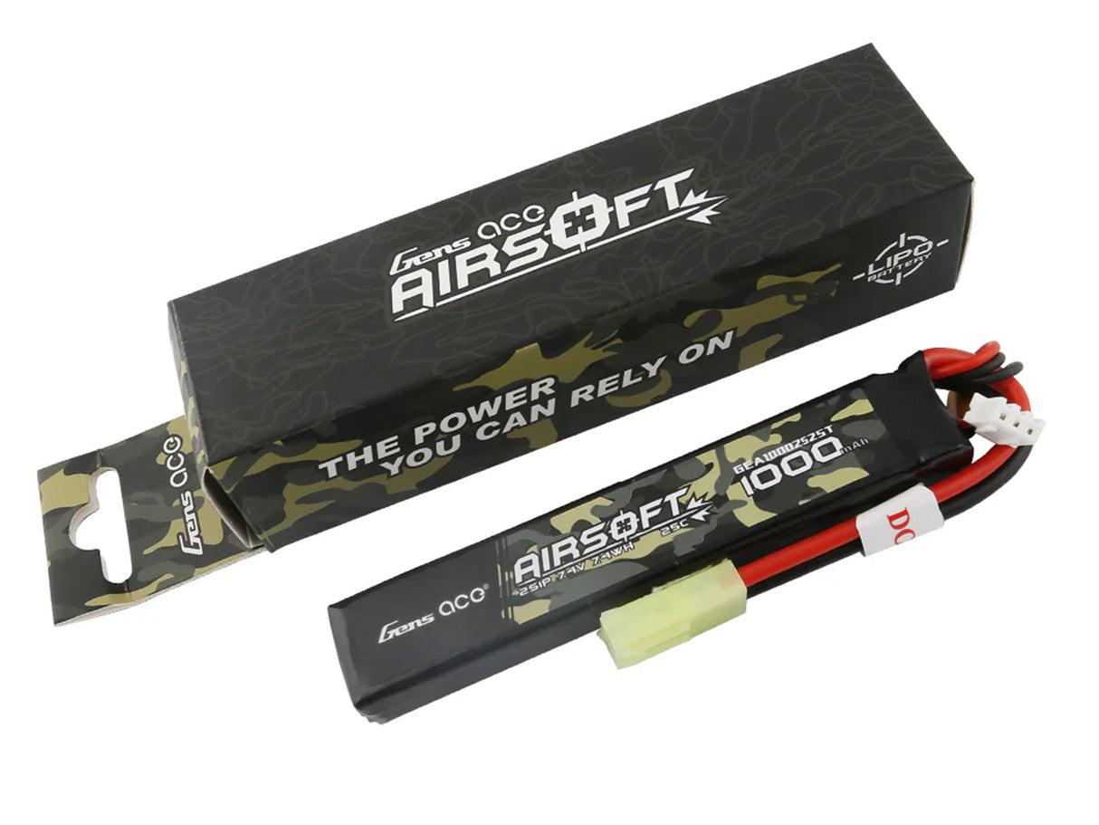 Airsoft 2S 1000mAh 25C with Tamiya