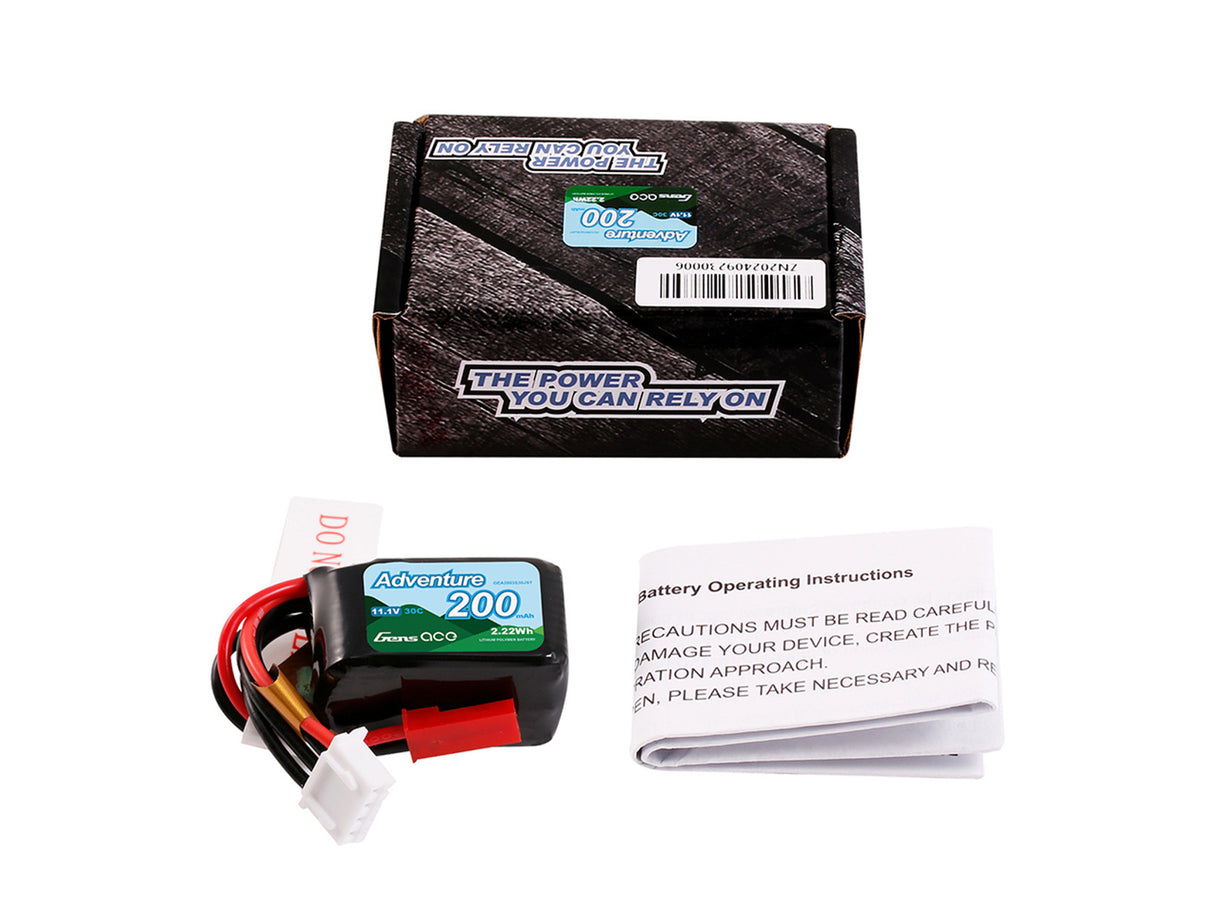 GENSACE Li-Po Car 3S 11.1V 200mAh 30C with JST