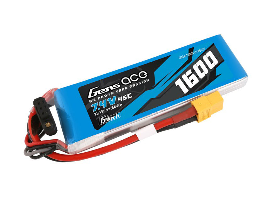 Li-Po G-Tech 2S 7.4V 1600mAh 45C with XT60