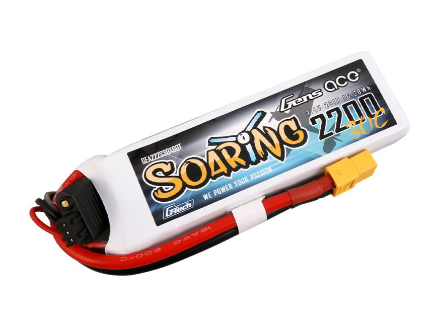 Li-Po G-Tech 2S 7.4V 2200mAh 30C Soaring with XT60