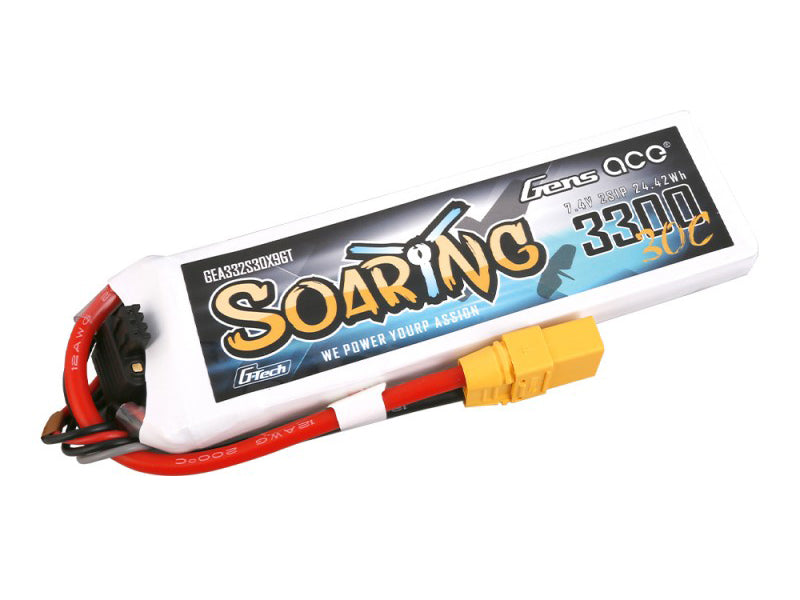 Li-Po G-Tech 2S 7.4V 3300mAh 30C Soaring with XT90