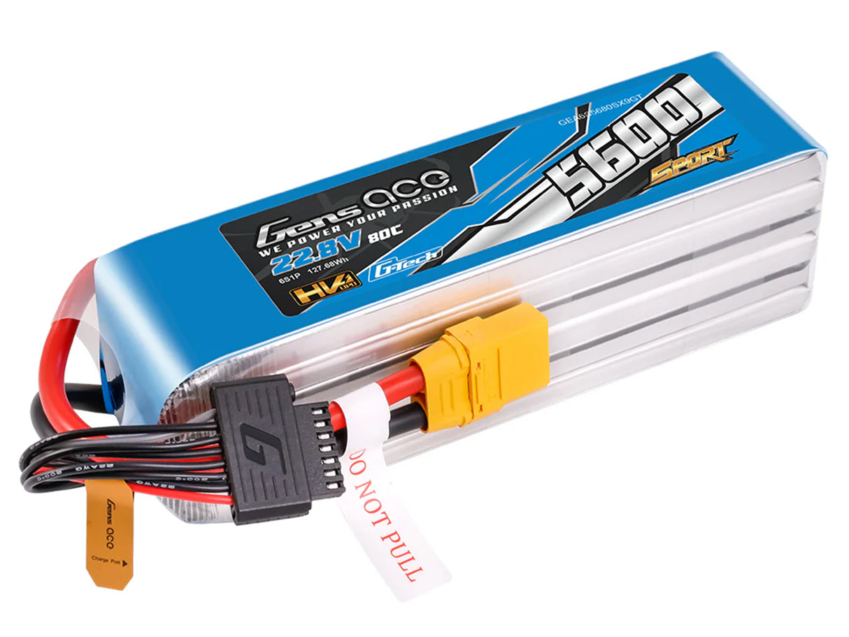 Li-Po G-Tech SPORT HV 6S 22.2V 5600mAh 80C with XT90