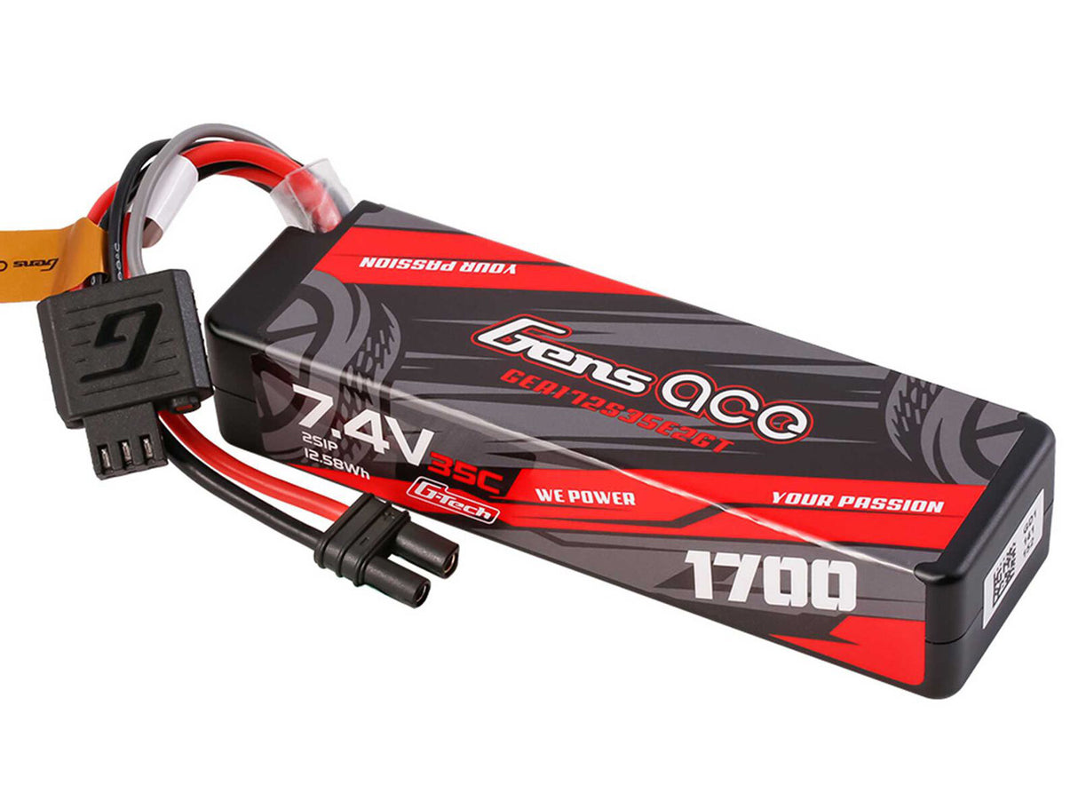 Gens Ace Li-Po G-Tech 2S 7.4V 1700mAh 35C Hard Case with EC2 (GROM)
