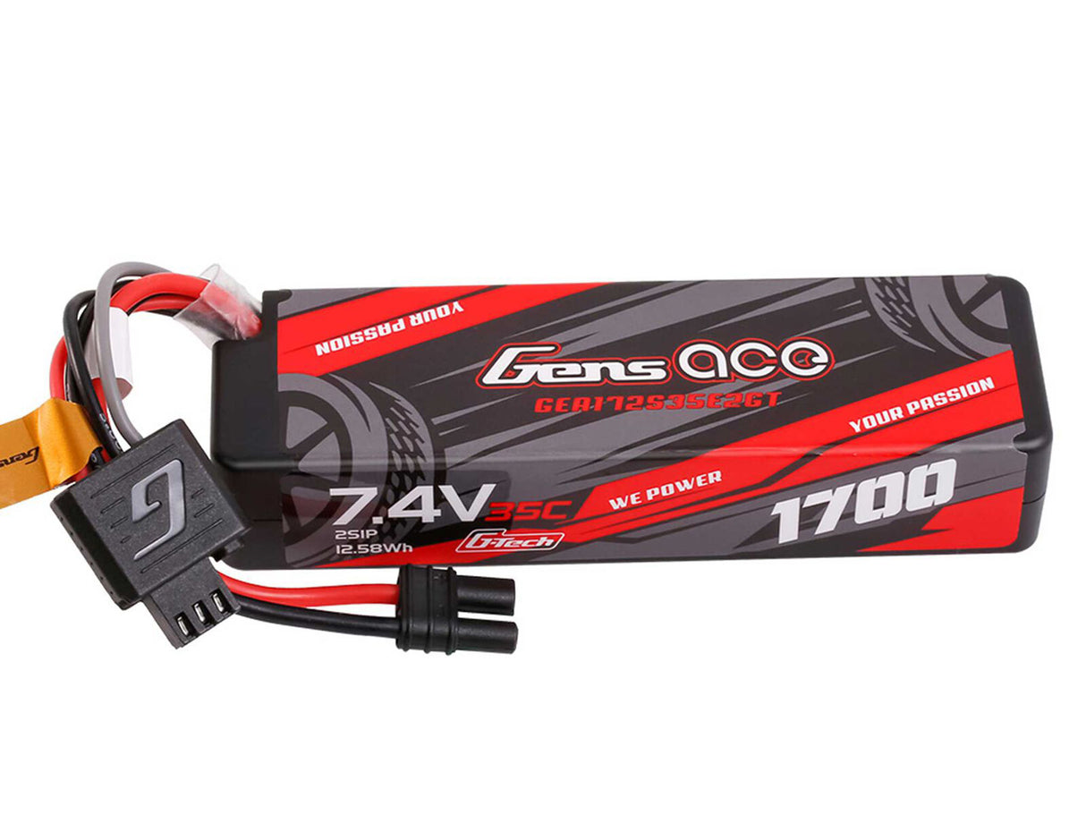 Gens Ace Li-Po G-Tech 2S 7.4V 1700mAh 35C Hard Case with EC2 (GROM)