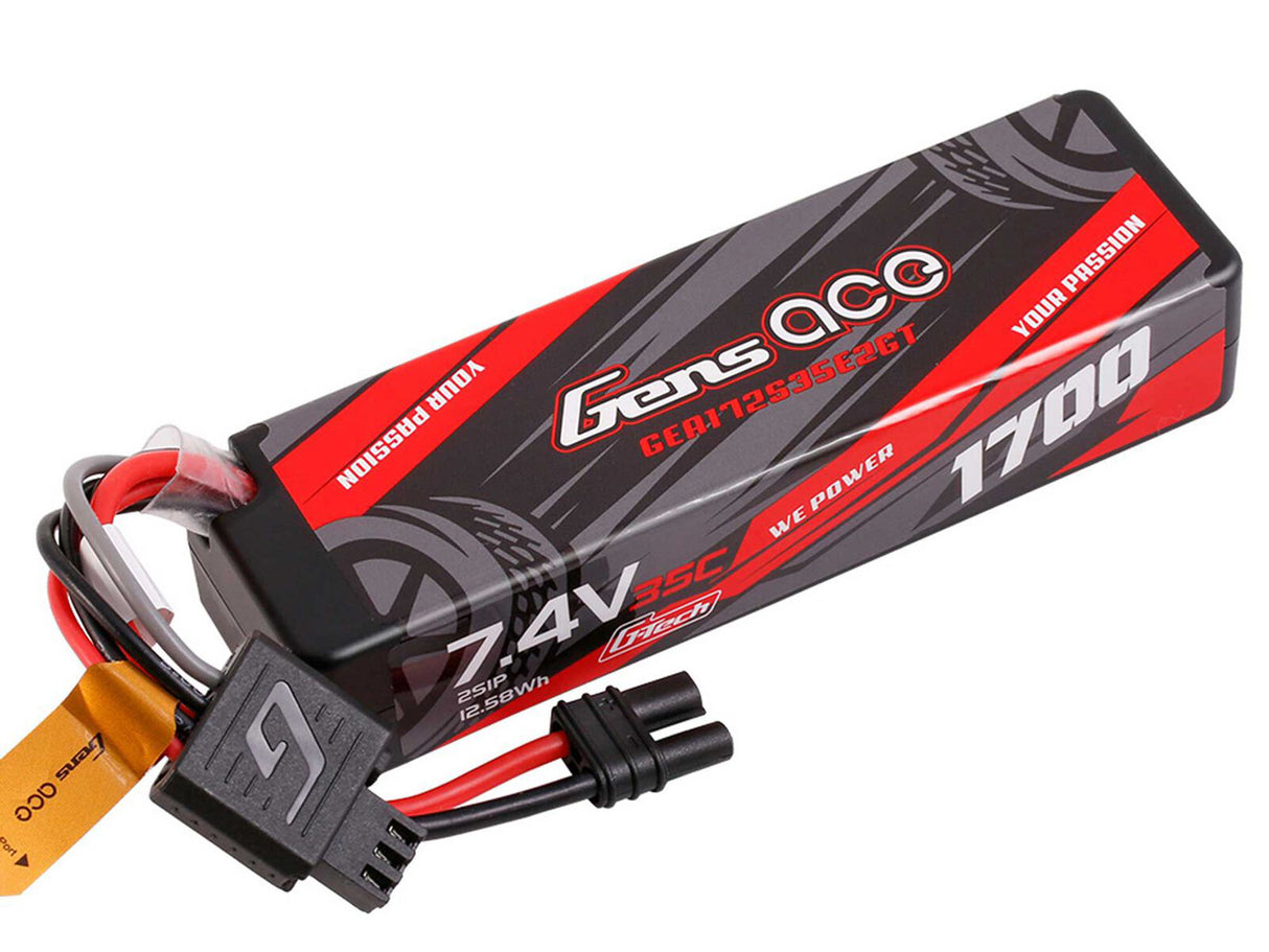 Gens Ace Li-Po G-Tech 2S 7.4V 1700mAh 35C Hard Case with EC2 (GROM)