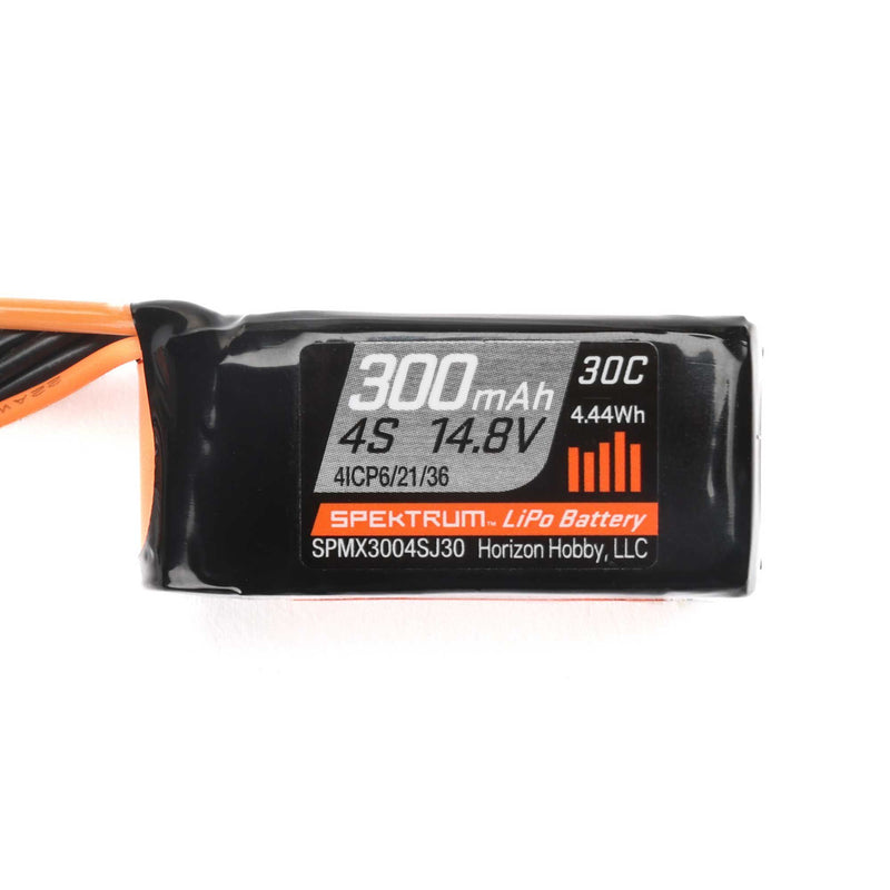 Spektrum 4S 14.8V 300mAh 30C LiPo Battery JST connector