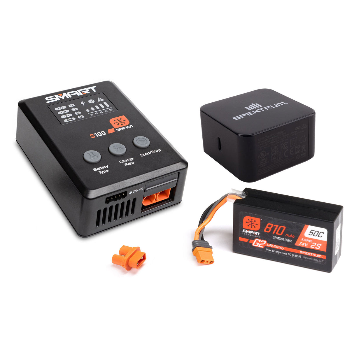 Spektrum Smart Powerstage Surface Bundle: 810mAh 2S 50C LiPo Battery O-SPMXPSS210I