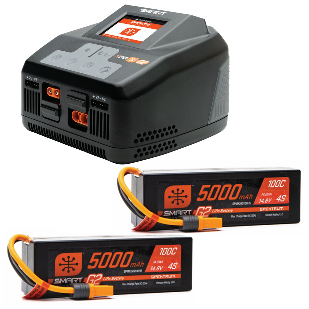 Spektrum Smart Powerstage 8S Surface Bundle: (2) G2 5000mAh 4S LiPo I O-SPMXPSS850I