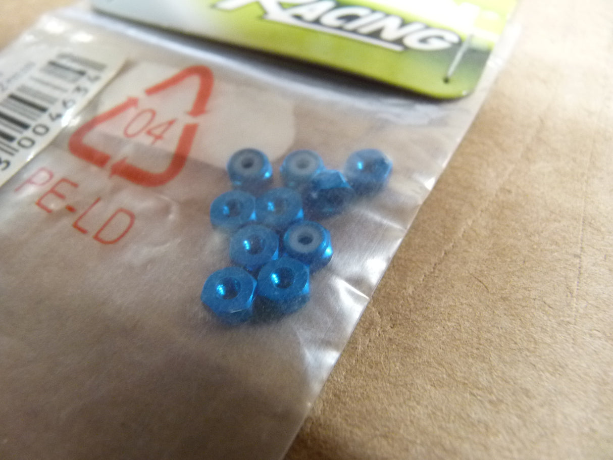 Ansmann m2 Aluminium Nyloc nuts in blue 10 pcs (Box2) #203000101 (box2)