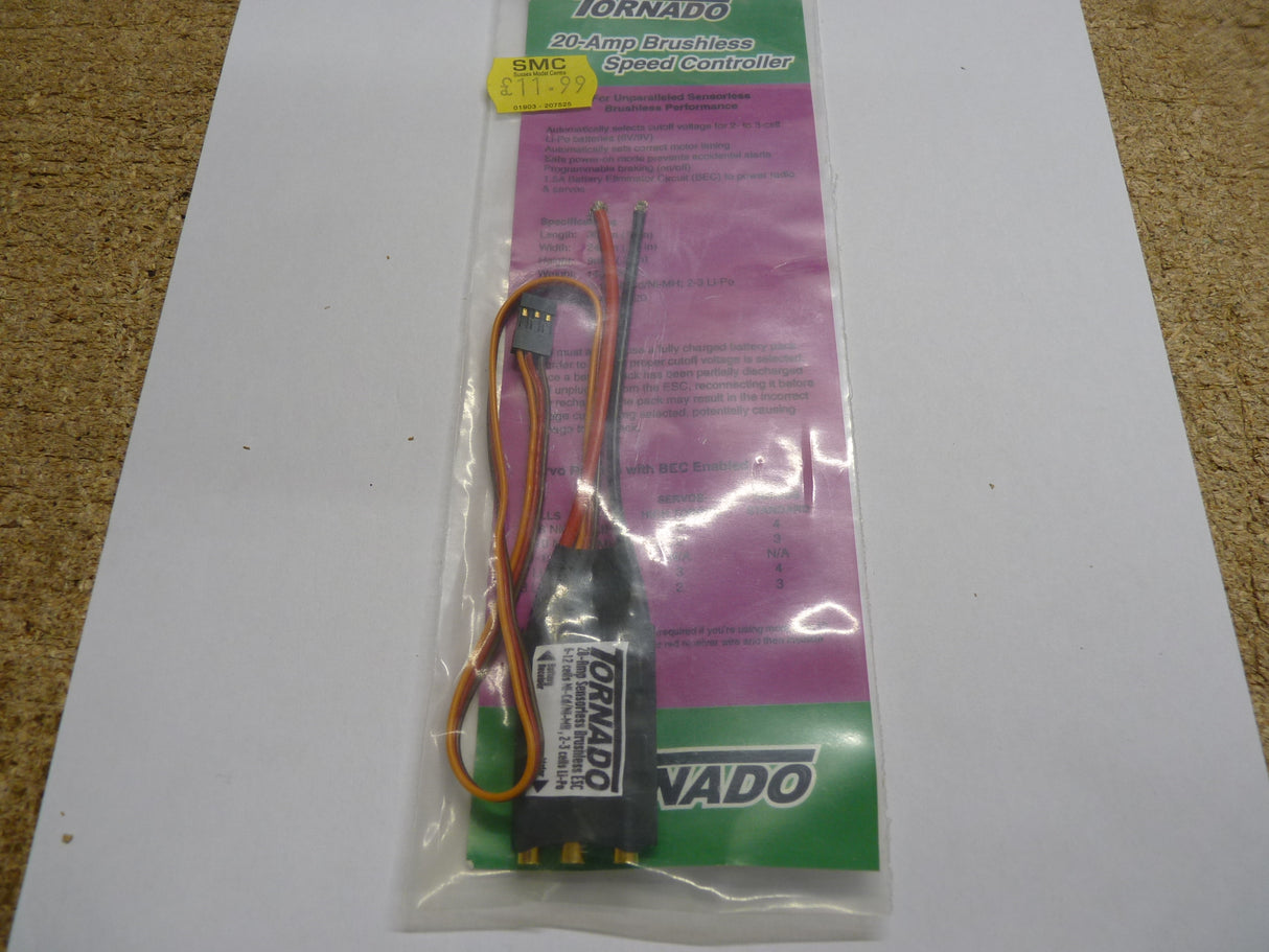 Overlander Tornado 20amp ESC Brushless