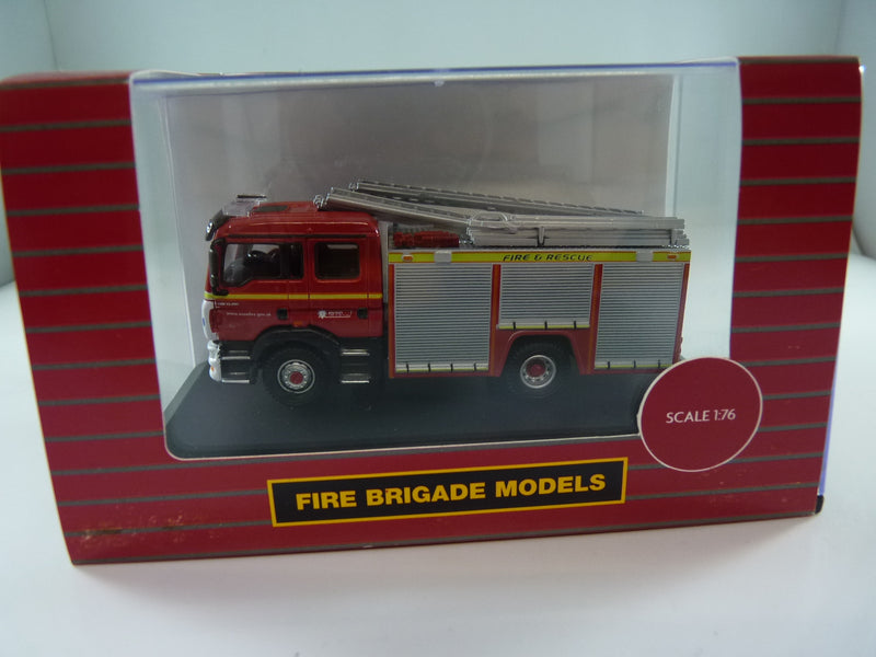 Fire Brigade Models Diecast Avon Fire & Rescue MAN Pump Ladder - 1:76 Scale