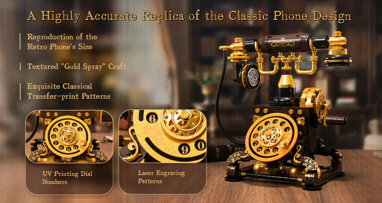 Pantasy Retro Rotary Telephone - 766 pcs