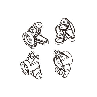 PD RACING Fr. Shock Absorber FrameWire clamp 2PCS