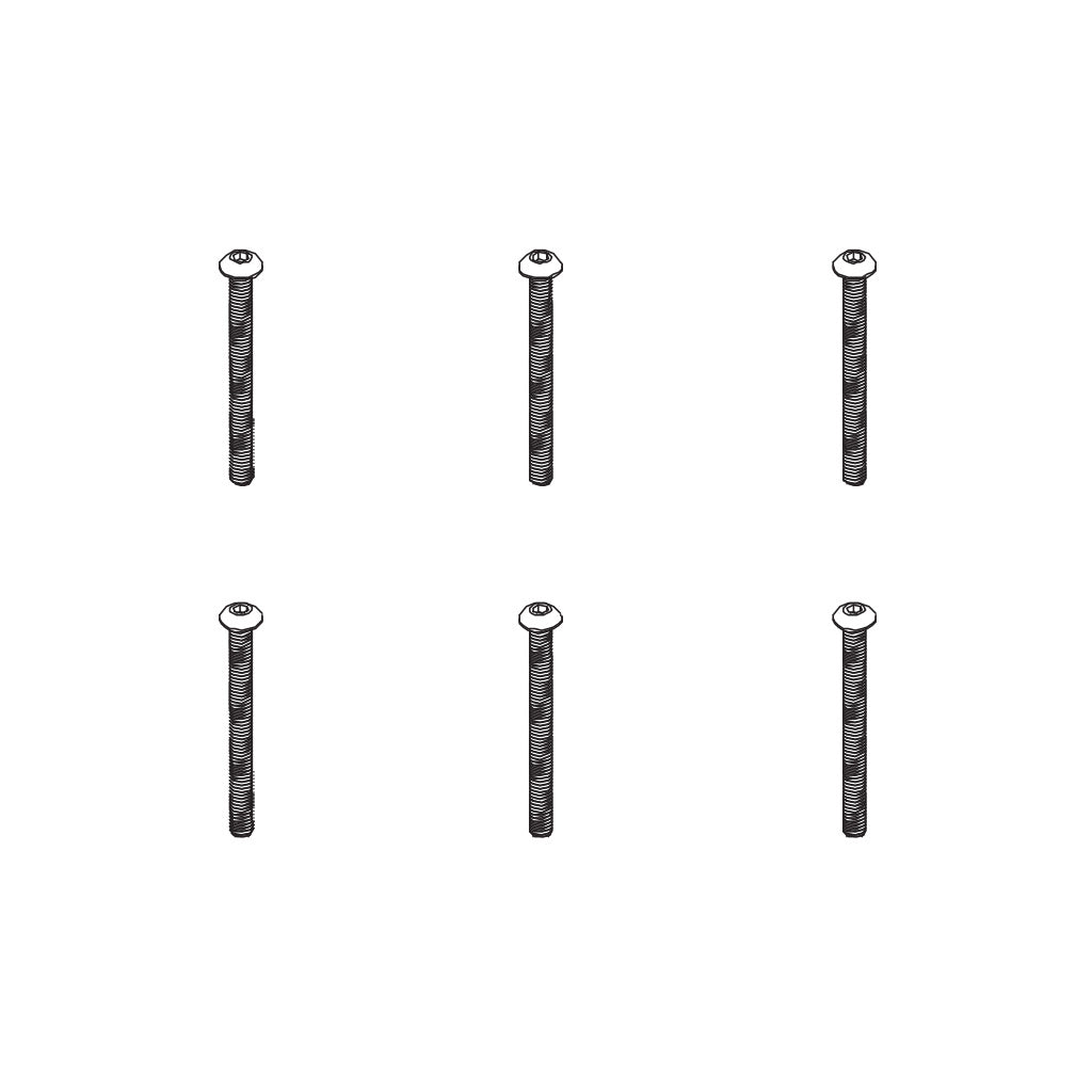 PD RACING B head hex screw HM4*45 6pcs